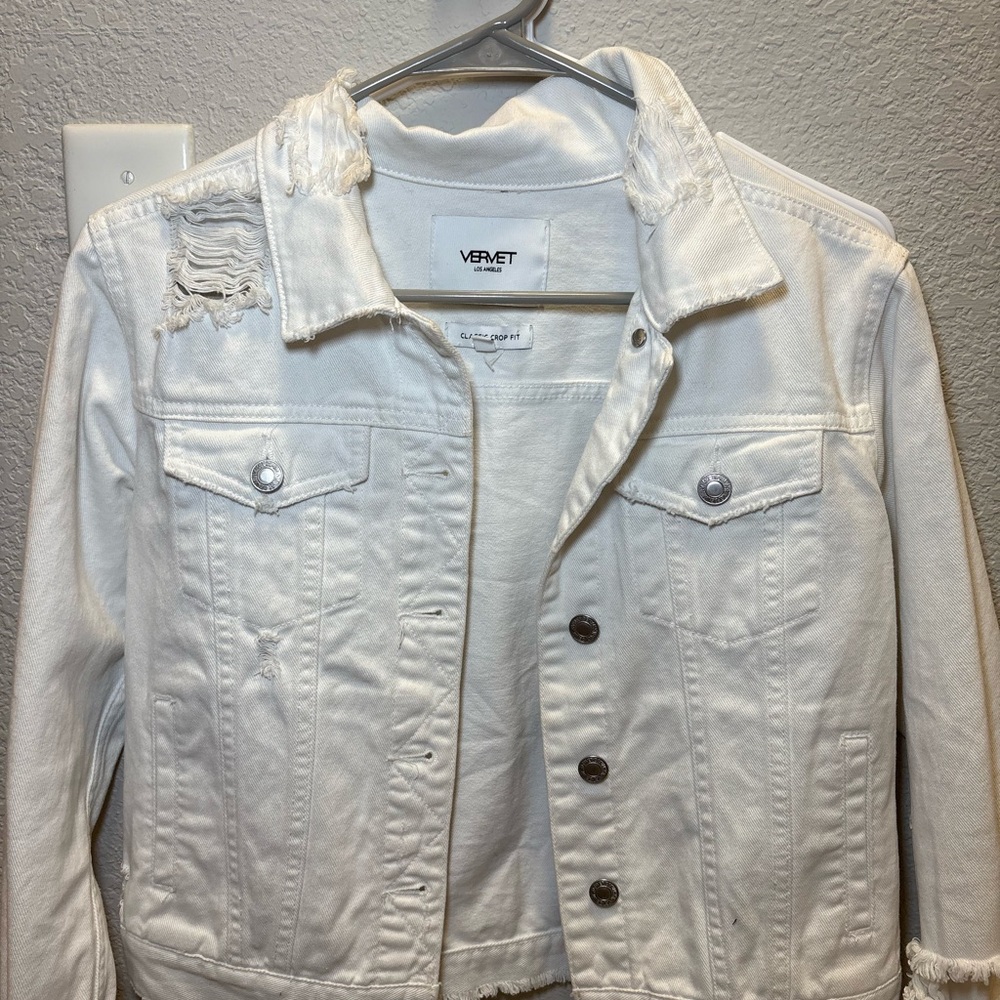 Women's White Denim Jacket